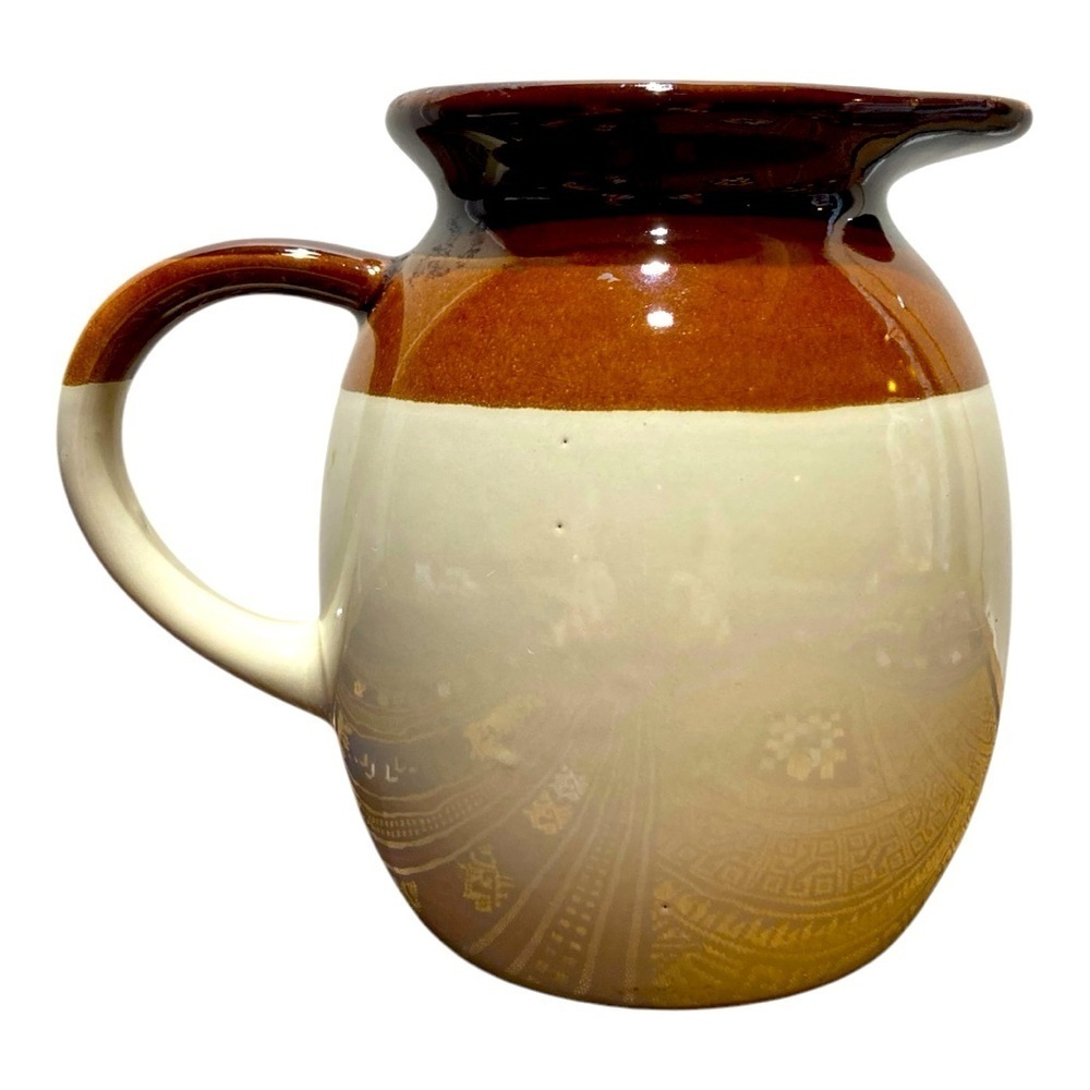 Vintage Large Brittany Stoneware Milk Pitcher